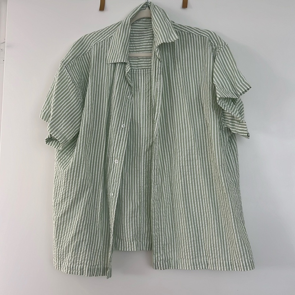 Daily Drills Stripe Button Down